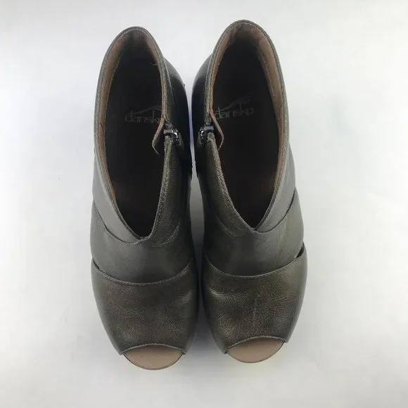 Dansko Metallic Gray Leather clogs - Picture 4 of 8